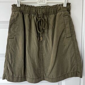 LOFT Olive Drawstring Skirt